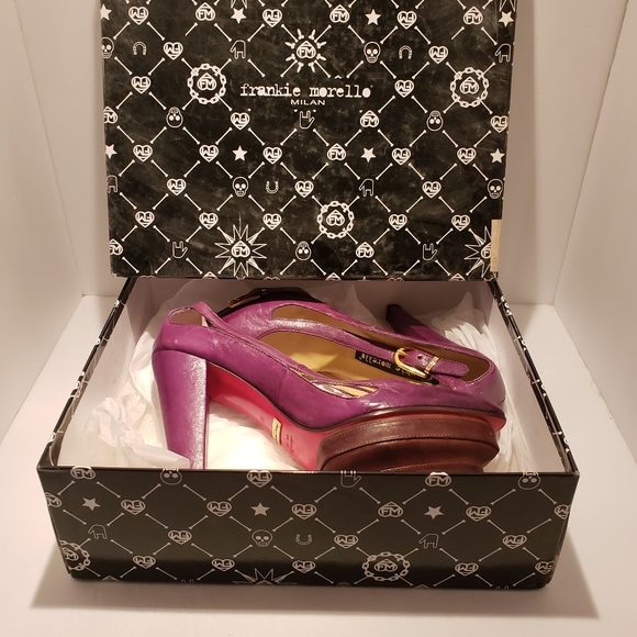 BNIB Frankie Morello Lola purple stiletto sz 10 - Picture 3 of 10